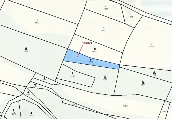 Dražba pozemku, Kněžnice, 631 m2