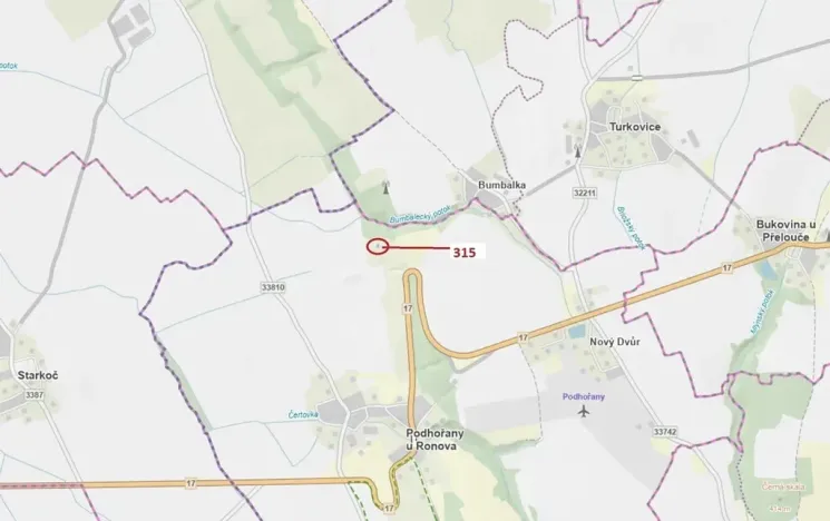 Dražba lesa, Podhořany u Ronova, 129 m2