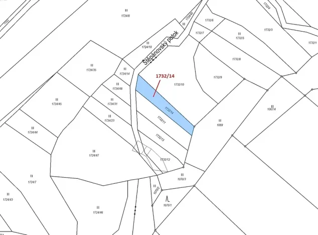 Dražba pozemku, Soutice, 417 m2