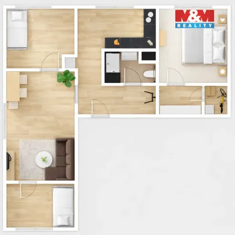 Prodej bytu 4+1, Kladno - Kročehlavy, Dánská, 70 m2