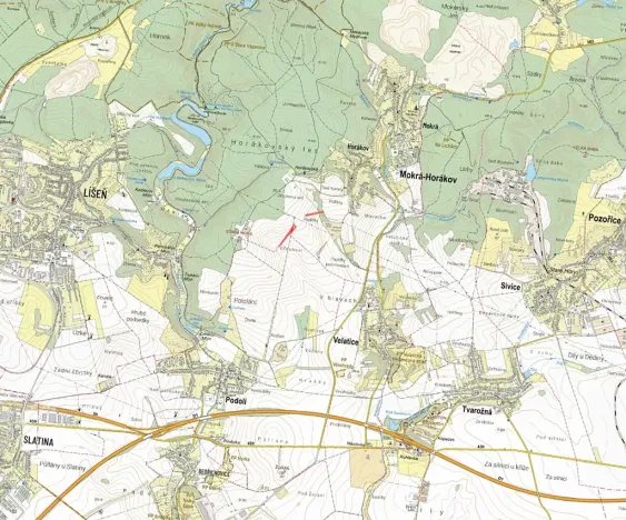 Prodej pole, Mokrá-Horákov, 6963 m2