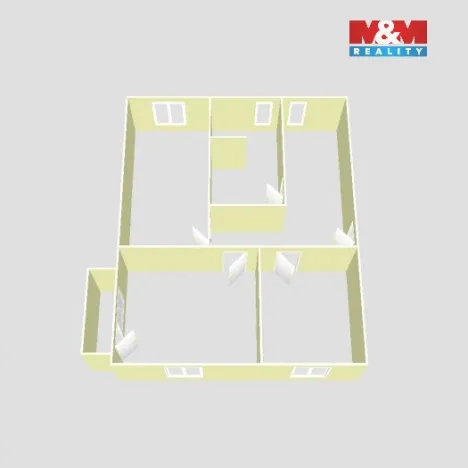 Pronájem bytu 2+1, Chomutov, Kostnická, 62 m2
