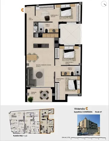 Prodej bytu 3+kk, Catral, Španělsko, 84 m2