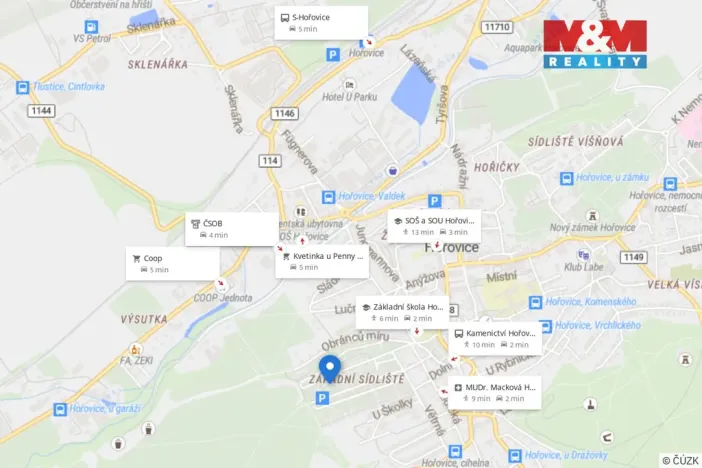 Pronájem bytu 2+1, Hořovice, Palachova, 58 m2