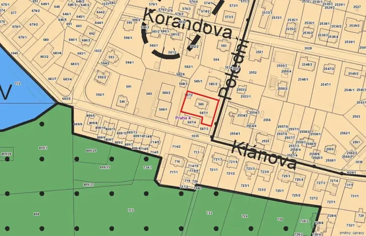 Prodej pozemku pro bydlení, Praha - Hodkovičky, Polední, 957 m2