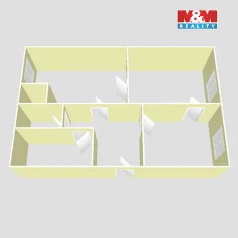 Pronájem bytu 2+1, Jirkov, Žižkova, 70 m2