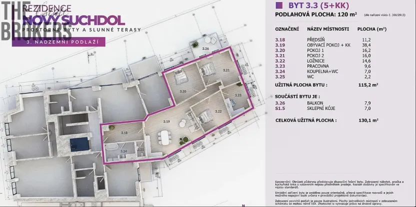 Prodej bytu 5+kk, Praha - Suchdol, U hotelu, 115 m2
