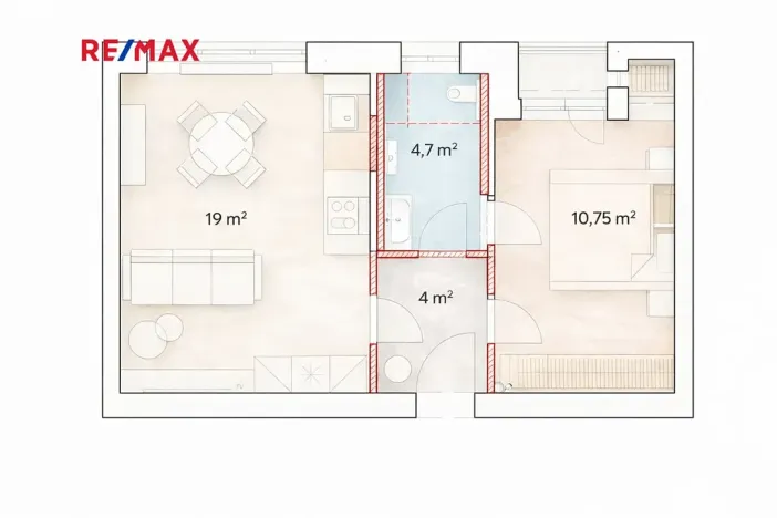 Prodej bytu 1+1, Brno, Tábor, 39 m2