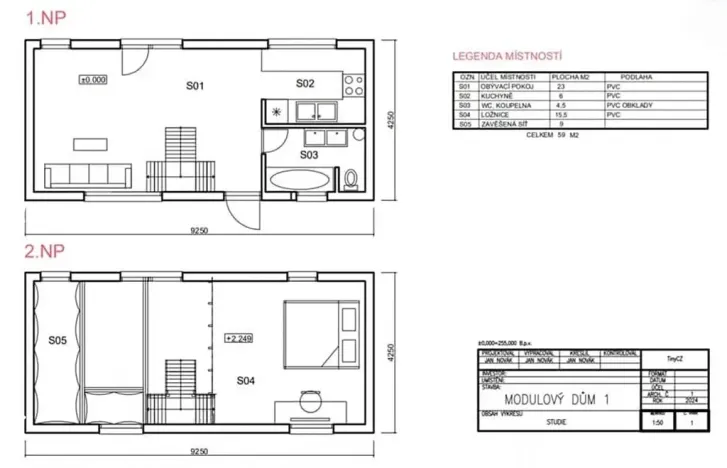 Prodej mobilheimu, Moravský Krumlov, Na Bubnu, 52 m2