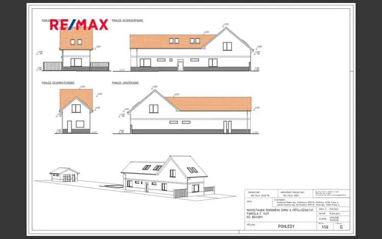 Prodej pozemku pro bydlení, Bavory, 854 m2
