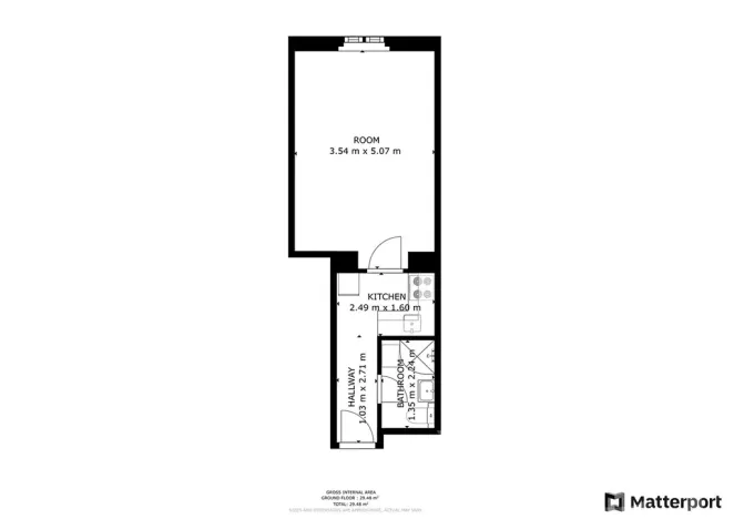 Pronájem bytu 1+kk, Praha - Žižkov, Milíčova, 28 m2