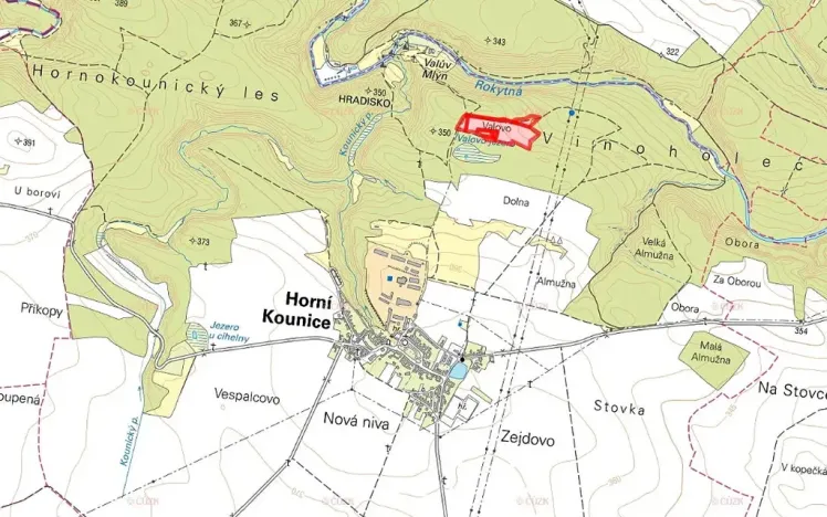 Prodej pole, Horní Kounice, 44786 m2