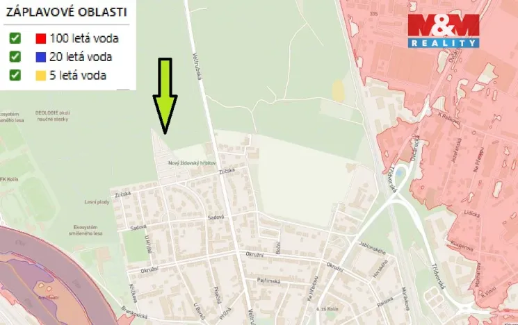 Prodej pozemku, Kolín, Zličská, 18 m2