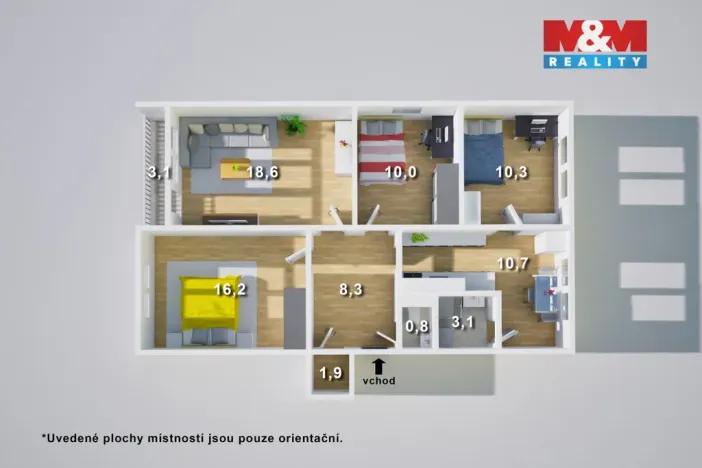 Prodej bytu 4+1, Ústí nad Labem - Krásné Březno, U Pivovarské zahrady, 82 m2
