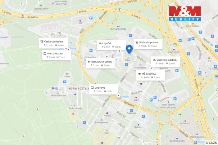 Prodej bytu 4+1, Praha - Chodov, Babákova, 80 m2