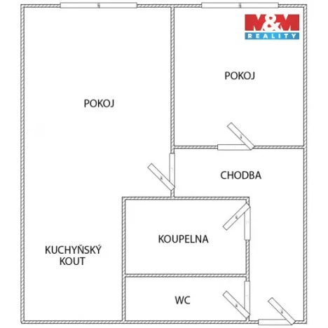 Pronájem bytu 2+kk, Kolín - Kolín IV, Želivského, 43 m2