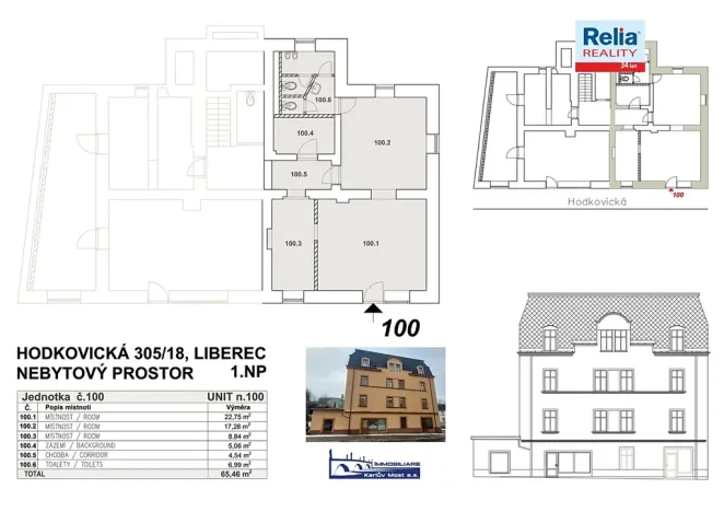 Pronájem obchodního prostoru, Liberec, Hodkovická, 65 m2