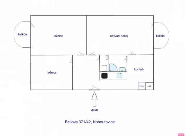 Pronájem bytu 3+1, Brno, Bellova, 76 m2