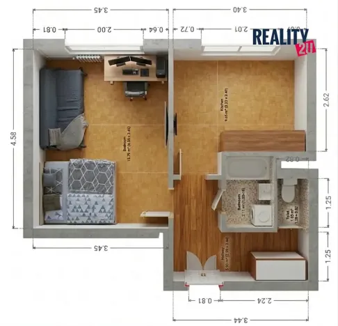 Pronájem bytu 1+1, Svitavy, Větrná, 35 m2
