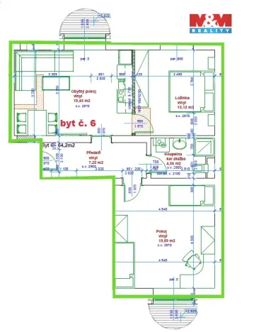 Pronájem bytu 3+kk, Mariánské Lázně - Úšovice, Palackého, 64 m2