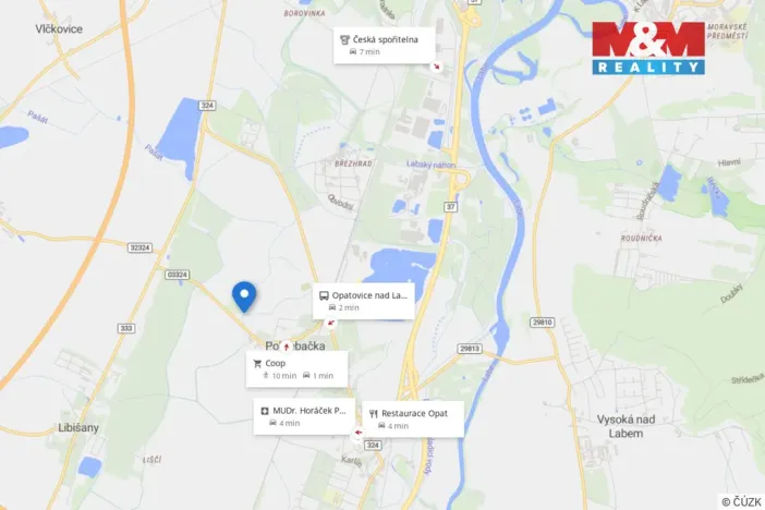 Prodej zahrady, Opatovice nad Labem - Pohřebačka, 250 m2