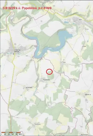 Prodej lesa, Červená Řečice, 496 m2