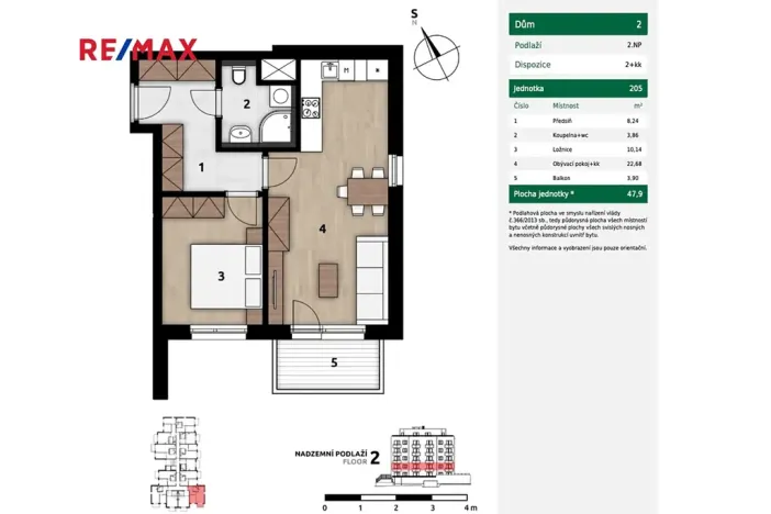 Pronájem bytu 2+kk, Praha - Strašnice, Strančická, 48 m2