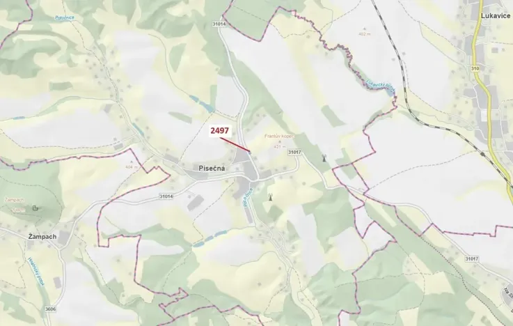 Dražba lesa, Písečná, 797 m2