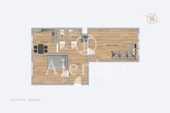 Prodej bytu 2+1, Praha - Kobylisy, Pakoměřická, 61 m2