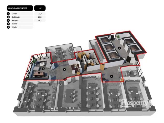 Pronájem kanceláře, Brno - Štýřice, Pražákova, 27 m2