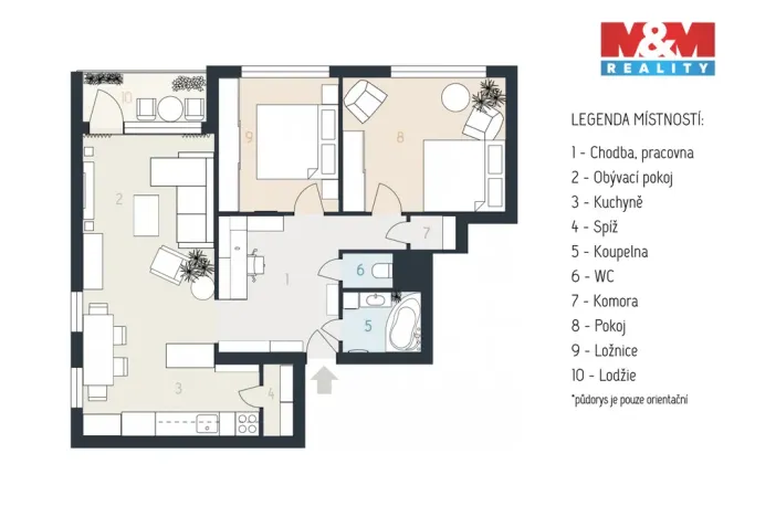 Prodej bytu 3+kk, Nymburk, Jurije Gagarina, 70 m2