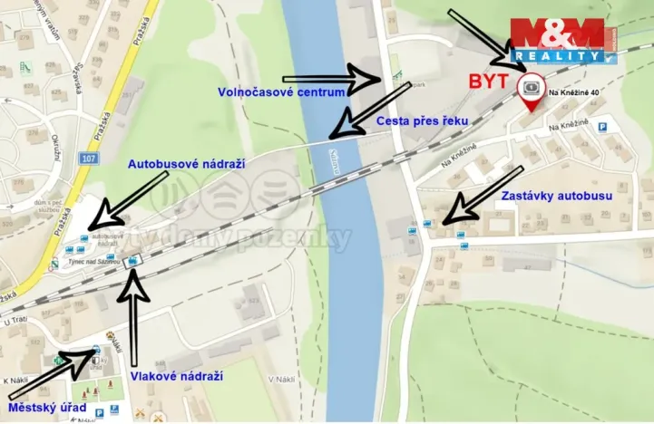 Prodej bytu 2+kk, Týnec nad Sázavou - Brodce, Na Kněžině, 39 m2