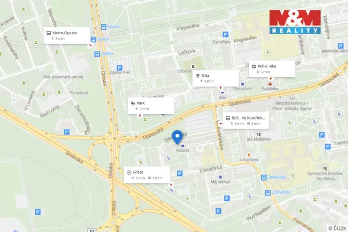 Prodej bytu 2+kk, Praha - Chodov, Zdiměřická, 41 m2