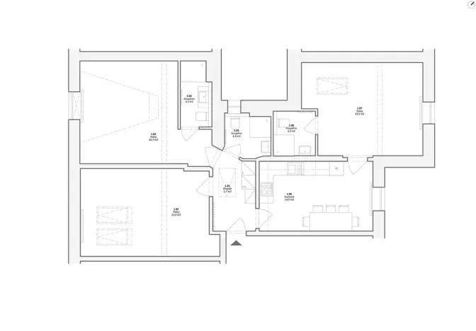 Prodej bytu 3+1, Praha - Libeň, Českomoravská, 110 m2