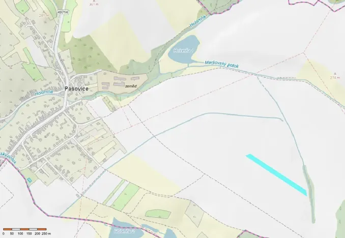 Prodej pole, Pašovice, 9923 m2