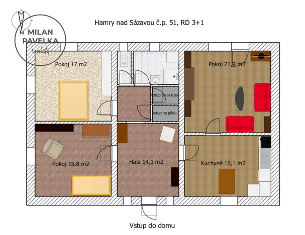 Prodej rodinného domu, Hamry nad Sázavou, 132 m2