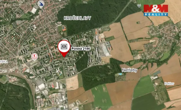 Prodej bytu 1+1, Kladno - Kročehlavy, Polská, 36 m2