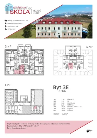 Prodej bytu 3+kk, Mladé Buky, 64 m2