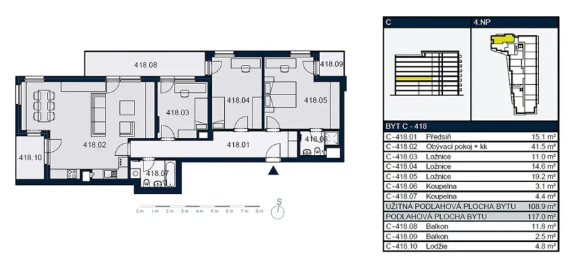 Pronájem bytu 4+kk, Praha - Strašnice, Zvěřinova, 117 m2