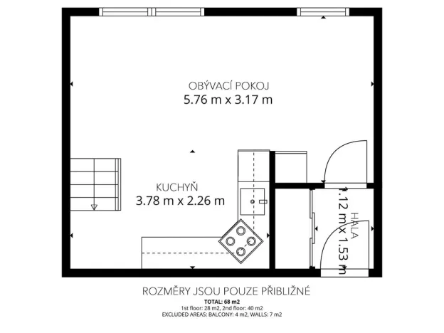 Prodej bytu 3+kk, Hradec Králové - Kukleny, Pražská třída, 68 m2