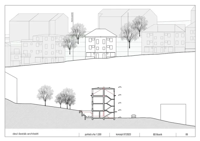 Prodej činžovního domu, Praha - Braník, U družstva Práce, 260 m2