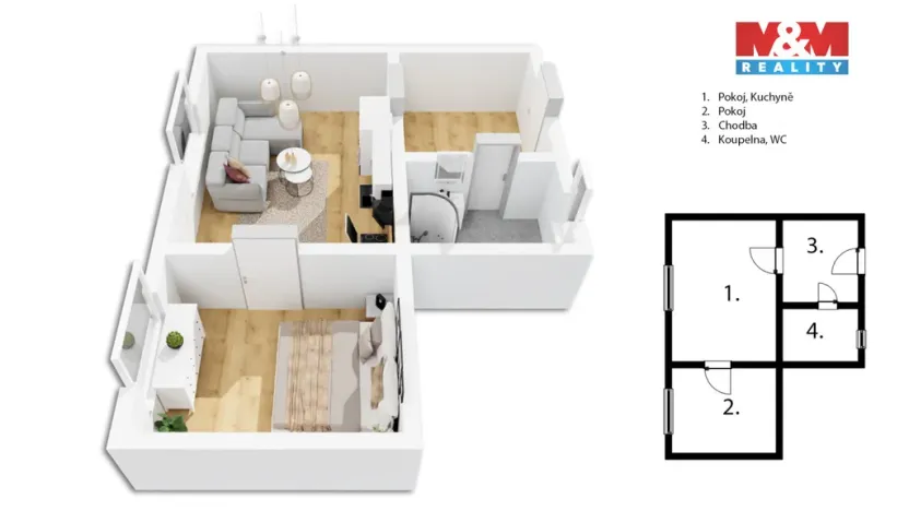 Prodej rodinného domu, Onomyšl - Miletín, 80 m2