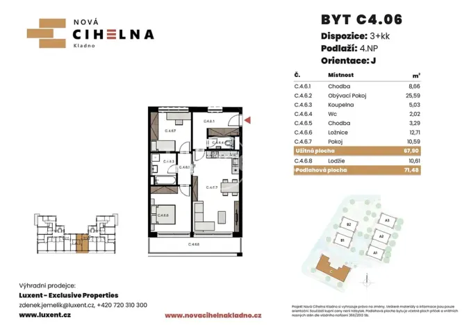 Prodej bytu 3+kk, Kladno, 68 m2