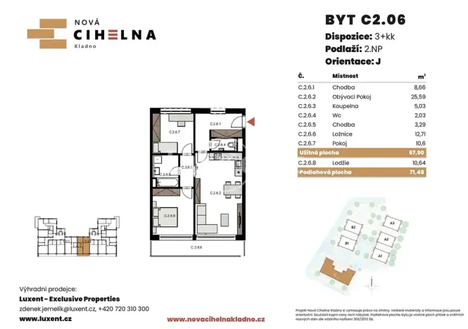 Prodej bytu 3+kk, Kladno, 68 m2