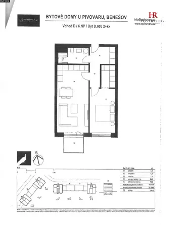 Pronájem bytu 2+kk, Benešov, Suchánkova, 58 m2