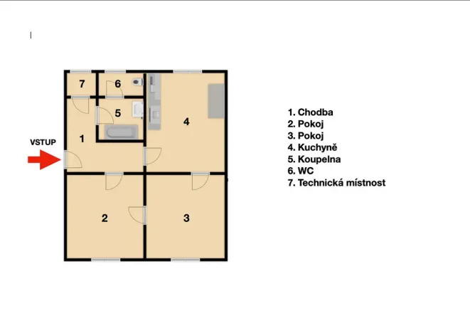 Pronájem bytu 2+1, Olomouc - Nová Ulice, tř. Míru, 51 m2