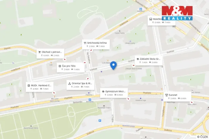 Prodej bytu 2+kk, Praha - Smíchov, Grafická, 56 m2