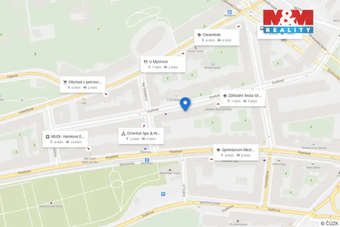 Prodej bytu 1+kk, Praha - Smíchov, Grafická, 41 m2