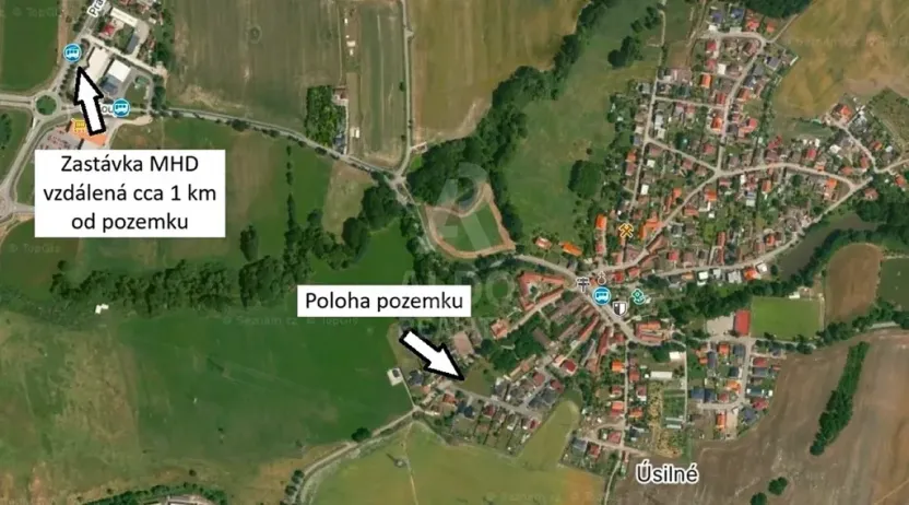 Prodej pozemku pro bydlení, Úsilné, 983 m2