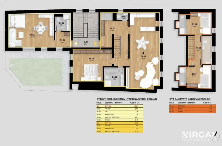 Prodej bytu 4+kk, Jáchymov, náměstí Republiky, 40 m2